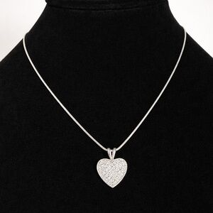 Sparkling Heart Pendant Necklace